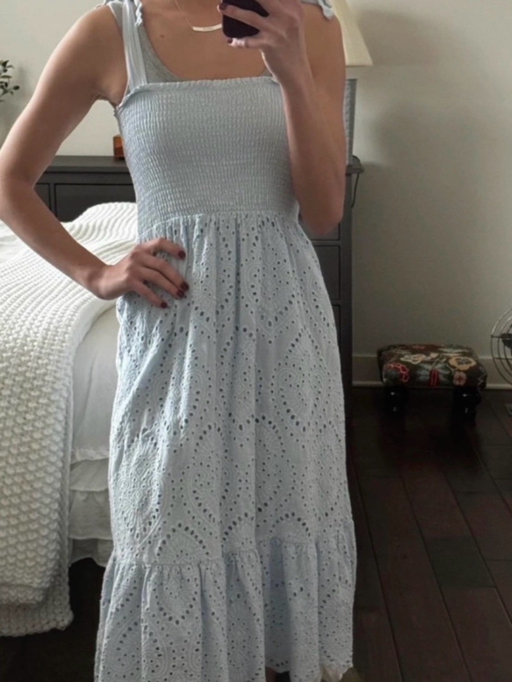 Pink Lily Light Blue Midi Dress